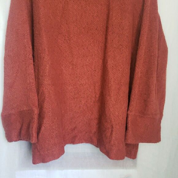 Soft Surroundings Burnt Orange Cowl Neck Pullover Sweater Oversized Women Size L - Picture 3 of 7